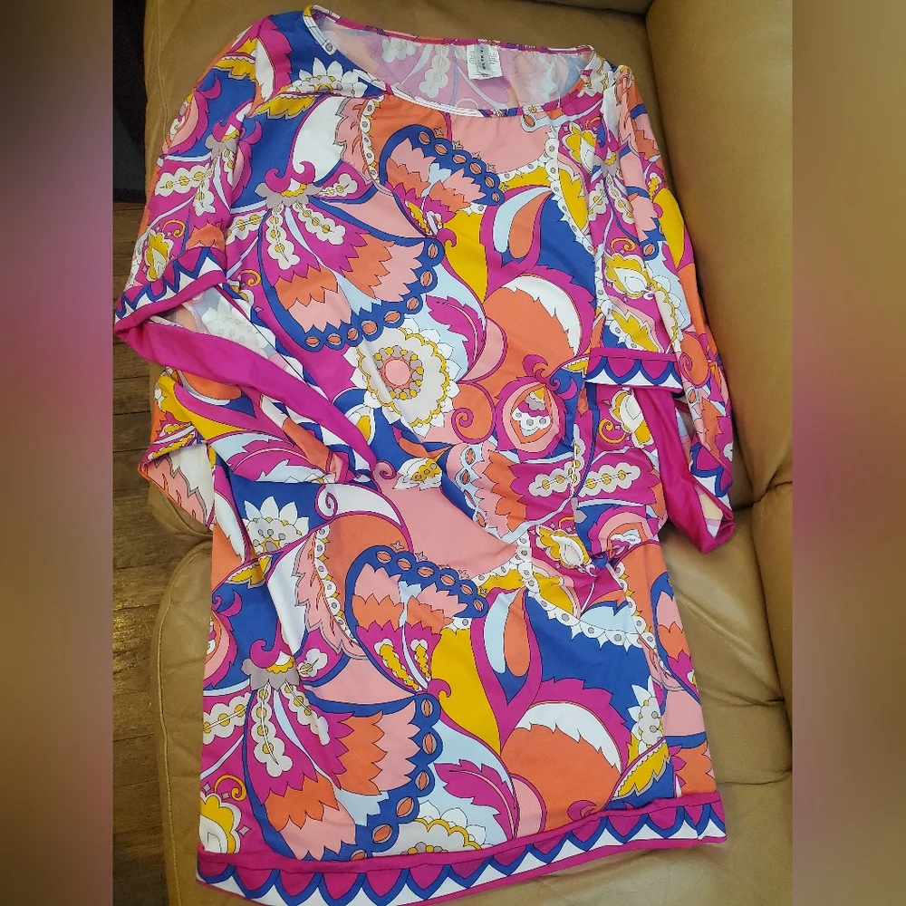 Trina Turk Sevilla Tunic Cover Up (Medium) New Nwot